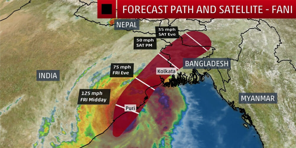 More Than 100 Million in the Path of Storm in India and Bangladesh